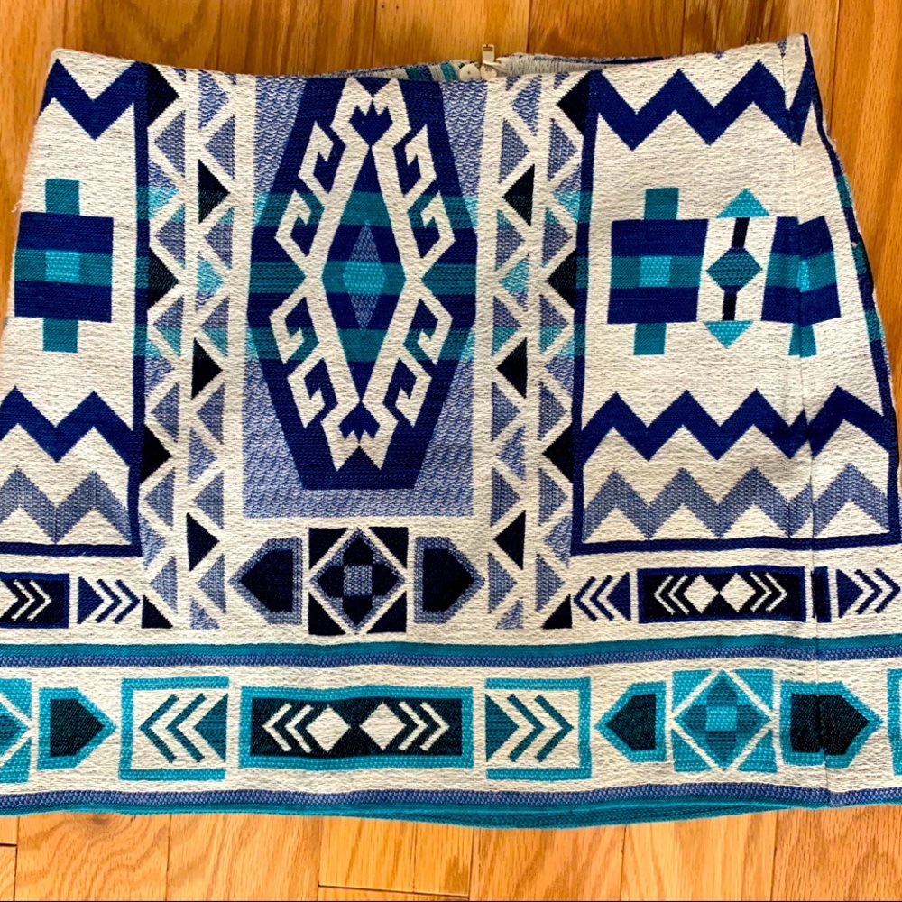 H&M Aztec Design Mini Skirt